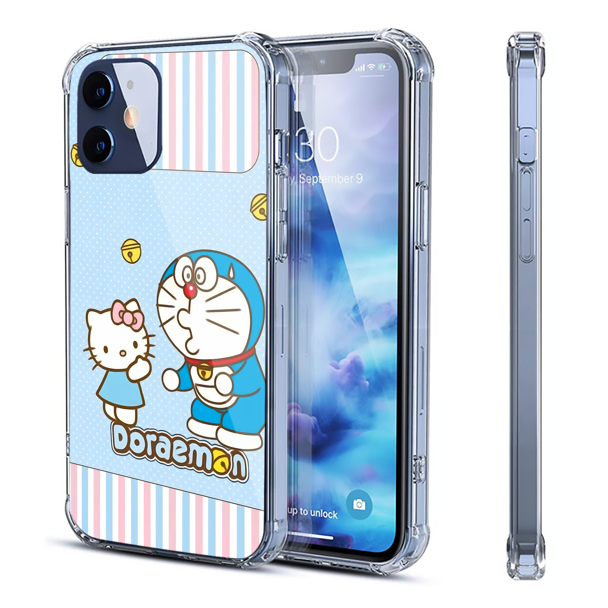 （画像用） ドラえもん Doraemon 【iPhone 12シリーズ対応】透明スマホケース（クリアソフトケース）